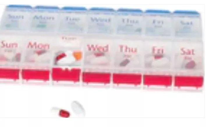1-day Am/pm Push Button Pill Reminder 4-1/2" X 8-3/4" X-large- 1 Each