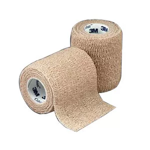 3M 1586 - Cohesive Bandage 3M™ Coban™ 6 Inch X 5 Yard Standard Compression Self-adherent Closure Tan NonSterile