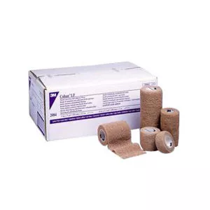 3M 2084L - Cohesive Bandage 3M™ Coban™ LF 4 Inch X 6-1/2 Yard Standard Compression Self-adherent Closure Tan NonSterile