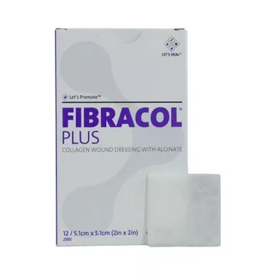 3M 2981 - Collagen Dressing Fibracol™ Plus Without Border Collagen / Calcium Alginate 2 X 2 Inch 12 Count