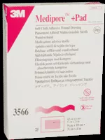 3M 3566 - Adhesive Dressing 3M™ Medipore™ 3-1/2 X 4 Inch Soft Cloth Rectangle White Sterile