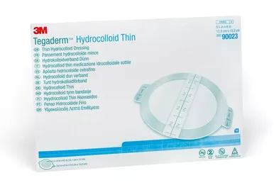 3M 90023 - Hydrocolloid Dressing 3M™ Tegaderm™ Thin 5-1/4 X 6 Inch Oval Sterile