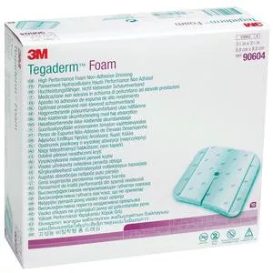 3M 90601 - Foam Dressing 3M™ Tegaderm™ High Performance 4 X 4 Inch Square Non-Adhesive without Border Sterile