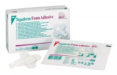 3M 90615 - Foam Dressing 3M™ Tegaderm™ High Performance 2-3/4 X 2-3/4 Inch Finger / Toe Adhesive with Border Sterile