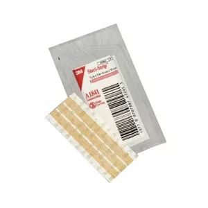 3M A1841 - Antimicrobial Skin Closure Strip Steri-Strip™ Antimicrobial 1/4 X 3 Inch Nonwoven Material Reinforced Strip Tan