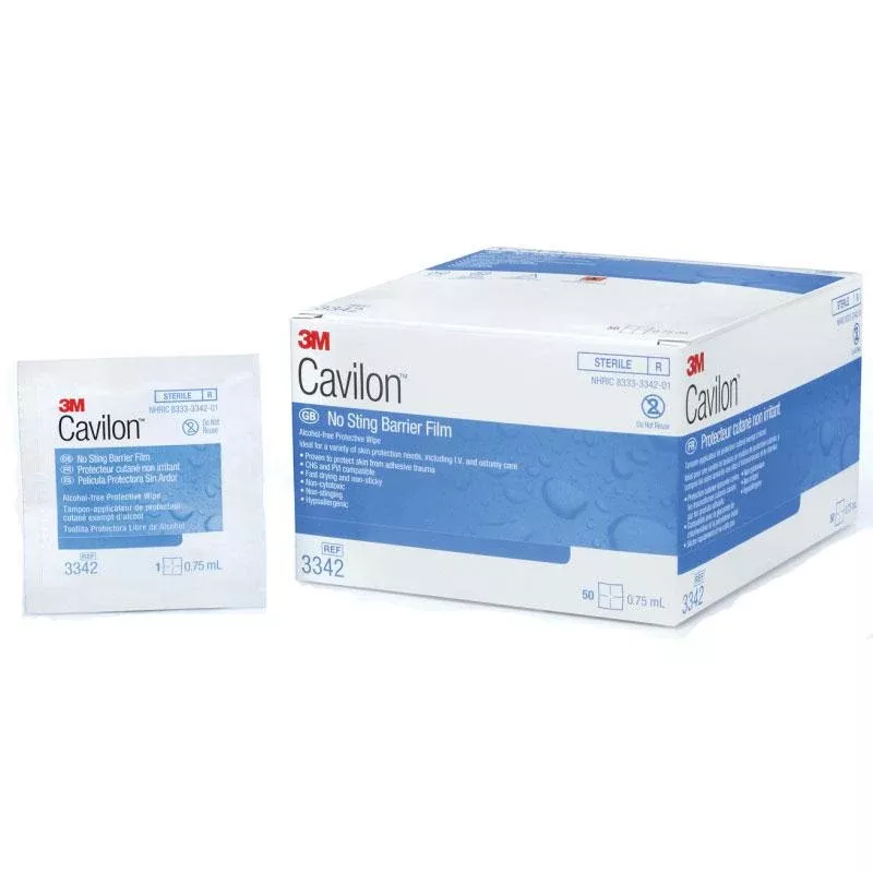 3m Cavilon No Sting Barrier Film, .75ml Wipes, Alcohol-free- Box of 50