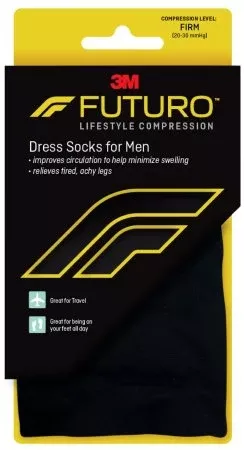 3M Compression Socks 3M™ Futuro™ Knee High Medium Black Closed Toe - Box of 12 - 71035BLEN-BX