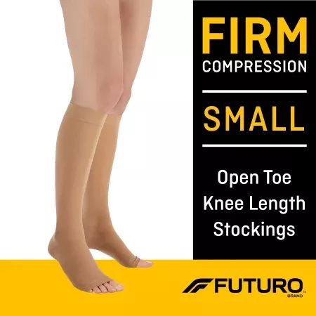 3M Compression Stocking 3M™ Futuro™ Knee High Small Beige Open Toe - Case of 12 - 71032EN-CS