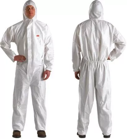 3M Coverall with Hood 3M™ Medium White Disposable NonSterile - Case of 20 - 4510-M-CS