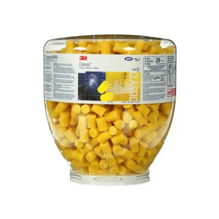 3M Ear Plugs 3M™ E-A-R™ Classic™ One Touch™ Cordless Regular Yellow - Case of 2000 - 391-1001-CS