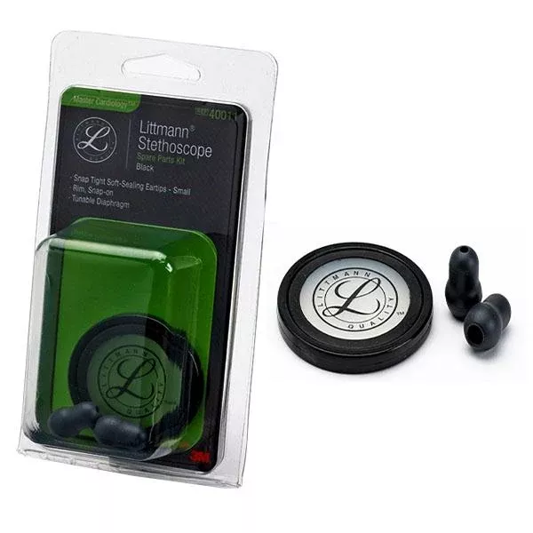 3m Littmann Stethoscope Spare Parts Kit, Master Cardiology, Black- 1 Each