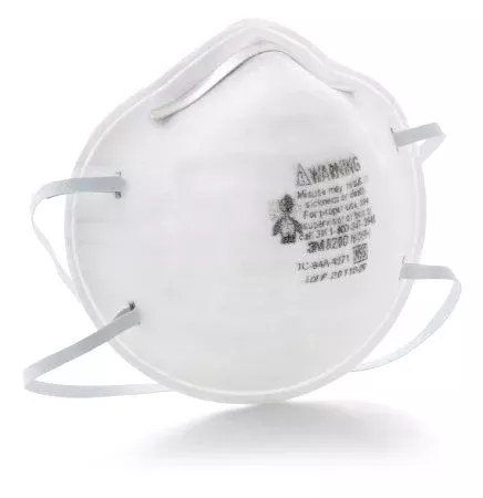 3M Particulate Respirator Mask 3M™ Industrial N95 Cup Elastic Strap One Size Fits Most White NonSterile Not Rated Adult - Box of 20 - 8210-BX