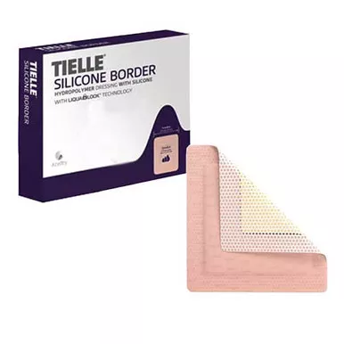 3M TLSB1717EN - TIELLE Silicone Border Hydropolymer Foam Dressing, 7" x 7"