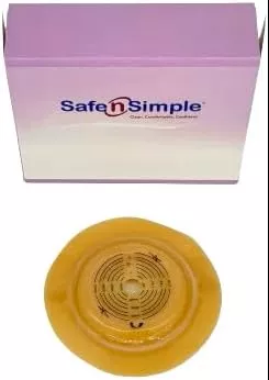 5" Diameter, 2-piece Round Wafer, Extended Wear, With Solid Hydrocolloid, 70mm, 2-3/4" Flange Cut-to-fit- Box of 5