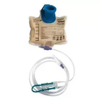 500ml BagQ Pump Feed Set With Enfit Connector - Pvc- 1 Each