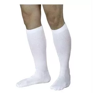 602c Diabetic Compression Socks, 18-25mmhg, Men's, Large, Long, White- 1 Each