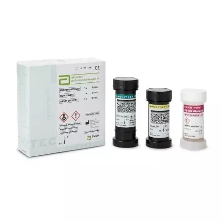 Abbott Reagent Kit Architect™ Immunoassay / Nutritional Assessment 25-hydroxyvitamin D (Vitamin D) For Architect Immunoassay Analyzers 100 Tests R1: 6.6 mL, R2: 5.9 mL, R3: 10 mL - KT/1 - 05P0225-KT