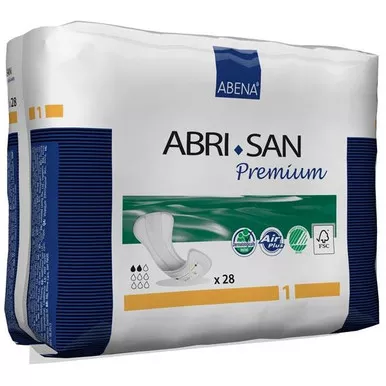 Abena 9253 - Bladder Control Pad Abri-San™ Premium 9 Inch Length Light Absorbency Fluff / Polymer Core Level 1