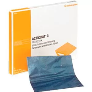 Acticoat Antimicrobial Barrier Burn Dressing With Nanocrystalline Silver 5" X 5"- 1 Each