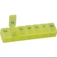 Acu-life Large 7 Day Pill Box, Yellow Color Tint- 1 Each