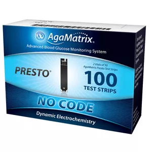 Agamatrix, 8000-03337 - Blood Glucose Test Strips Wavesense Presto 100 Strips per Pack