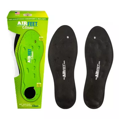 Airfeet AF000C1S - AirFeet CLASSIC Black Insoles, Size 1S, Pair