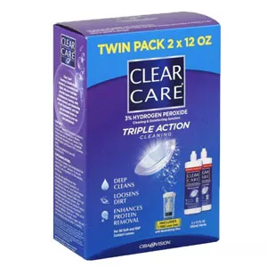 Alcon 65035821 - Clear Care Cleaning and Disinfection Contact Solution, 2 x 12 oz.