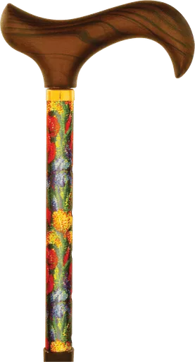 Alex 10512 - Travel Folding Cane with Slim Line Handle, Summer Garden