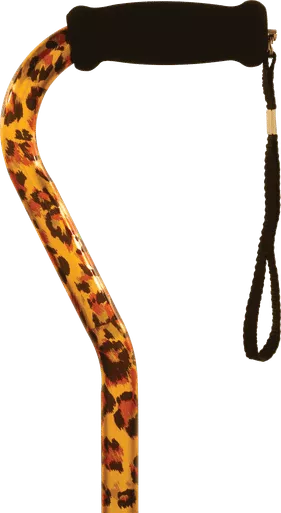 Alex 10922 - Offset Handle Cane, Leopard