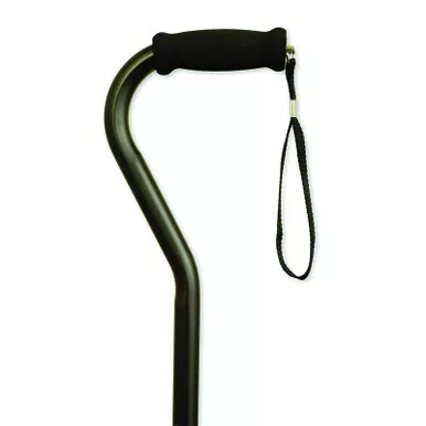 Alex 21031 - Offset Handle Cane, Black