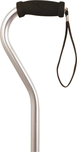 Alex 21033 - Offset Handle Cane, Silver