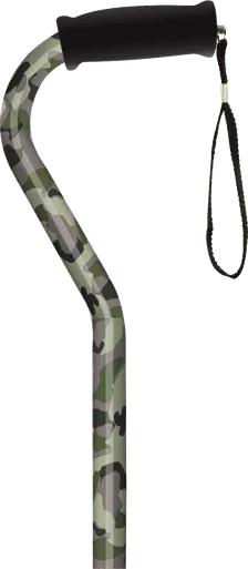 Alex 21164 - Offset Handle Cane, Camouflage