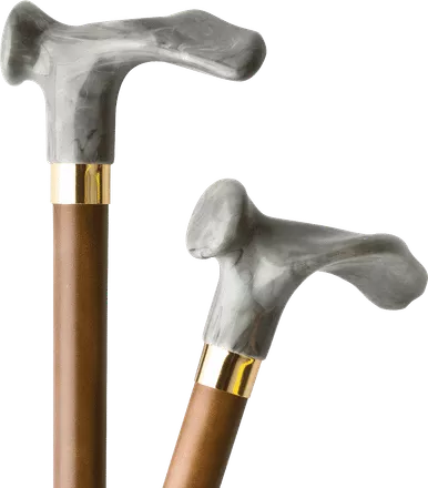 Alex MP-36012 - Contour Left Handle Cane, Walnut
