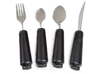 Alimed 81424 - Grip Utensil Set, Stainless Steel