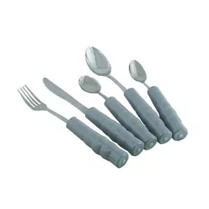 Alimed 8460 - Weighted Handle Teaspoon 1" dia., Grey, Stainless Steel