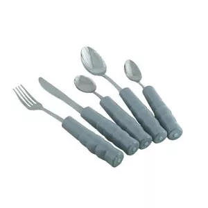 Alimed 8461 - Weighted Handle Fork 1" dia., Grey, Stainless Steel
