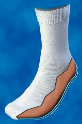 Alimed Arthritic / Diabetic Gel Socks Silipos Calf High Large White Closed Toe - Pair - 2970004230-PR
