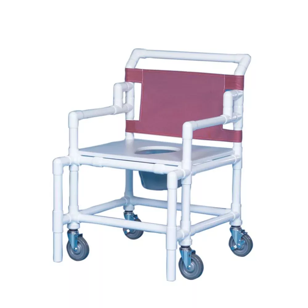 Alimed Bariatric Shower Commode Chair, 550-lb. Wt. Cap. Bariatric Shower Commode, Wineberry - 72135/WBRRY/NA