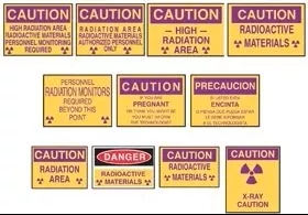 Alimed Caution Signs Caution Sign, Radiation Area, 14"W x 10"H - 937649