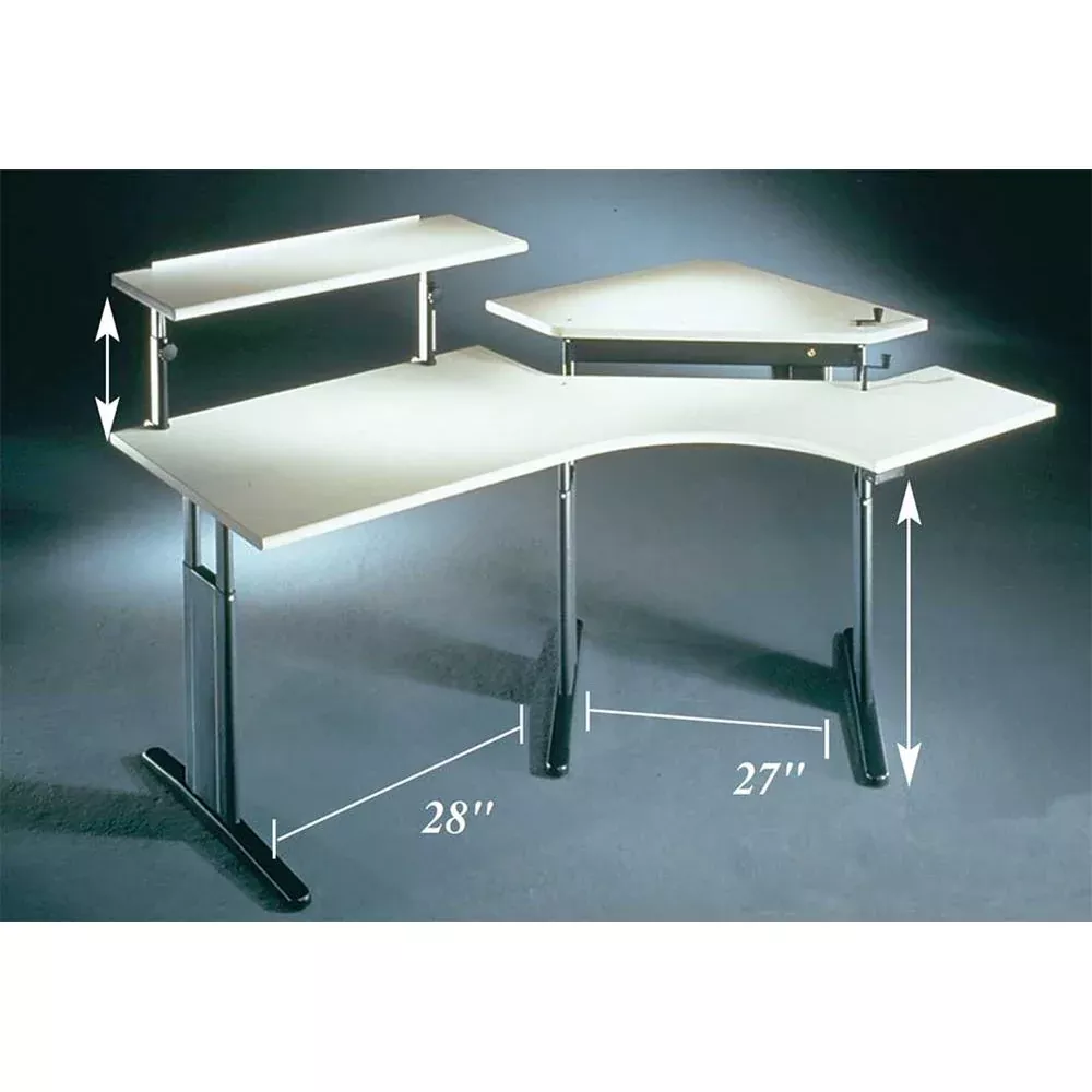 Alimed Combi Corner Bi-Level Workstation Combi Corner Table, Left - 73792/NA/LF