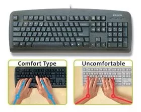 Alimed Comfort Type Keyboards USB/PS2 Keyboard, Black - 77916