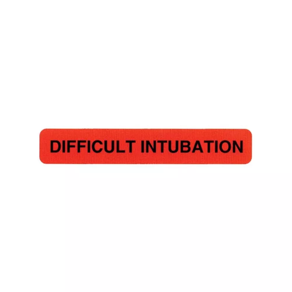 Alimed Difficult Intubation Label Difficult Intubation Label - 924513