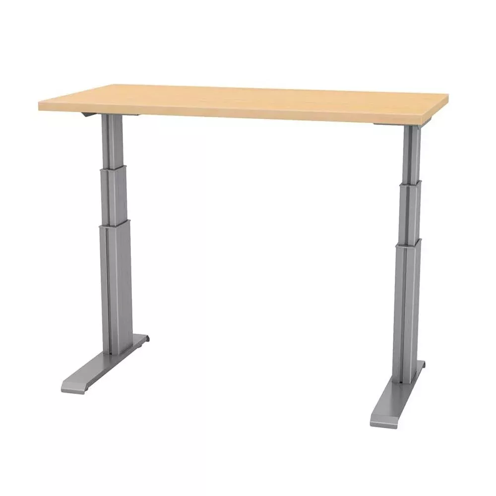 Alimed Electric Height Adjustable Tables and Bases Table, 30" x 48", Black, Cherry - 79973/CHRY/NA