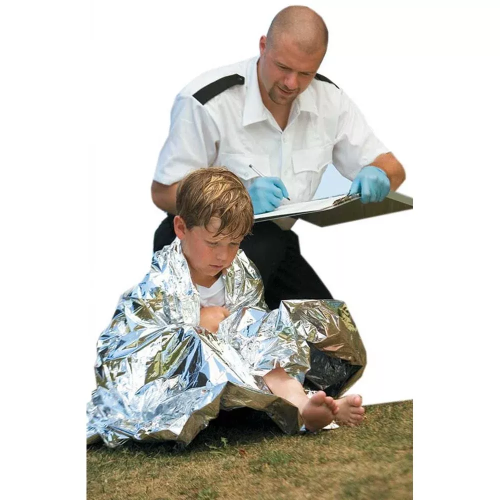 Alimed EMS Space Blanket Space Blanket , Mylar, Chrome, 50/cs - 71725