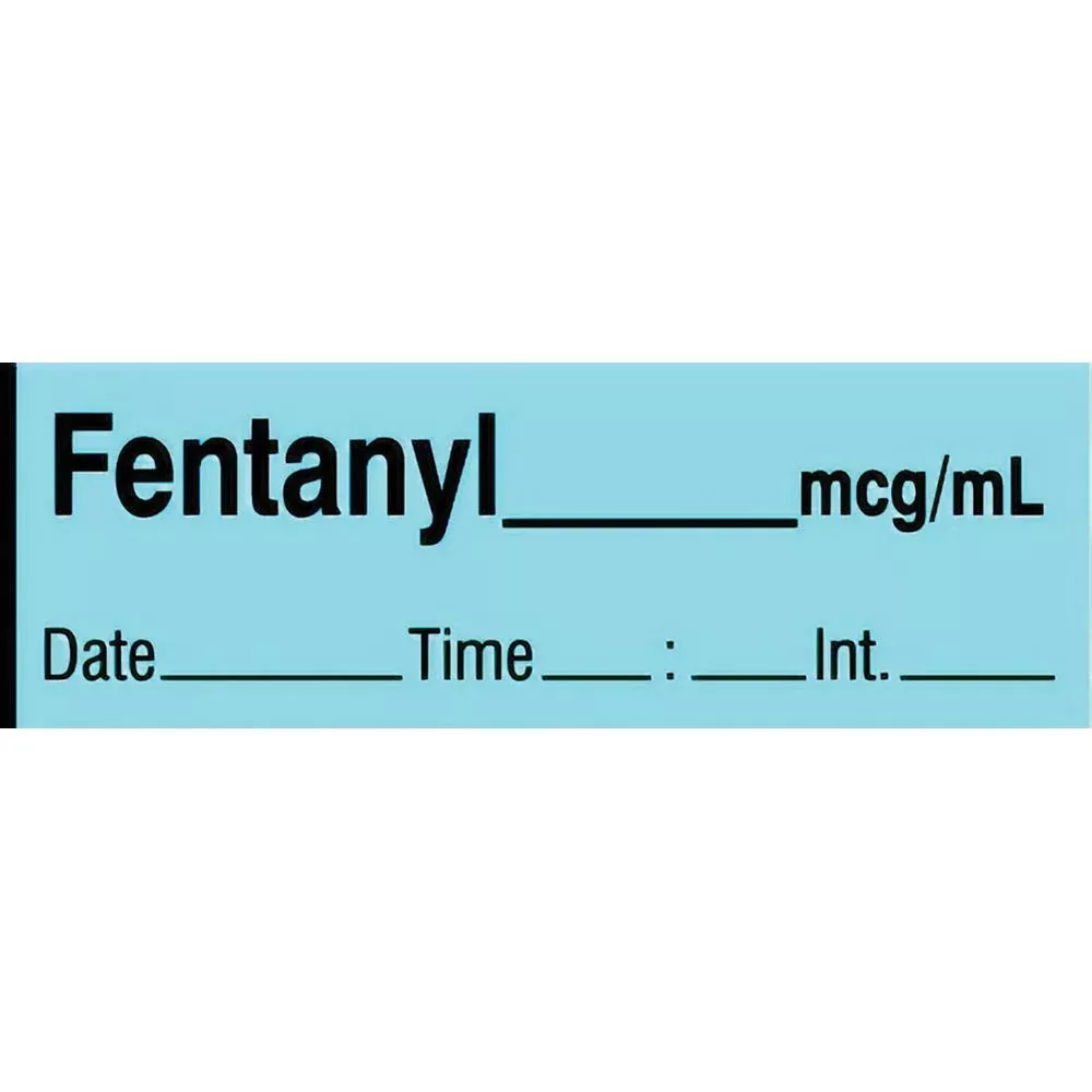 Alimed Fentanyl Labels, Tape Roll or Pre-Cut Roll Fentanyl Labels, Tape Roll, Standard - 924573/NA/BLANK