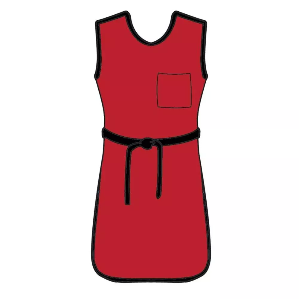 AliMed Grab 'n Go Tie Aprons Tie Apron, Lead-free, Red, Medium - 937215