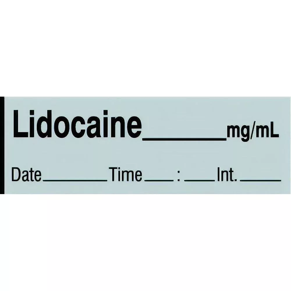 Alimed Lidocaine Labels, Tape Roll or Pre-Cut Roll Lidocaine Labels, Tape Roll, Expanded - 924615/NA/DTI