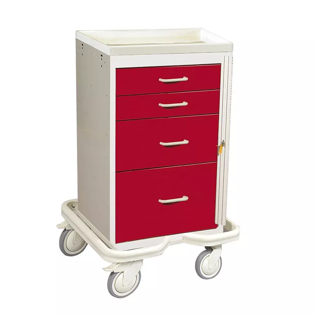 AliMed Mini Series 4-Drawer Emergency Tower Mini 4-Drawer ER Tower, Solid Dark Blue - 938383/DBL/SO