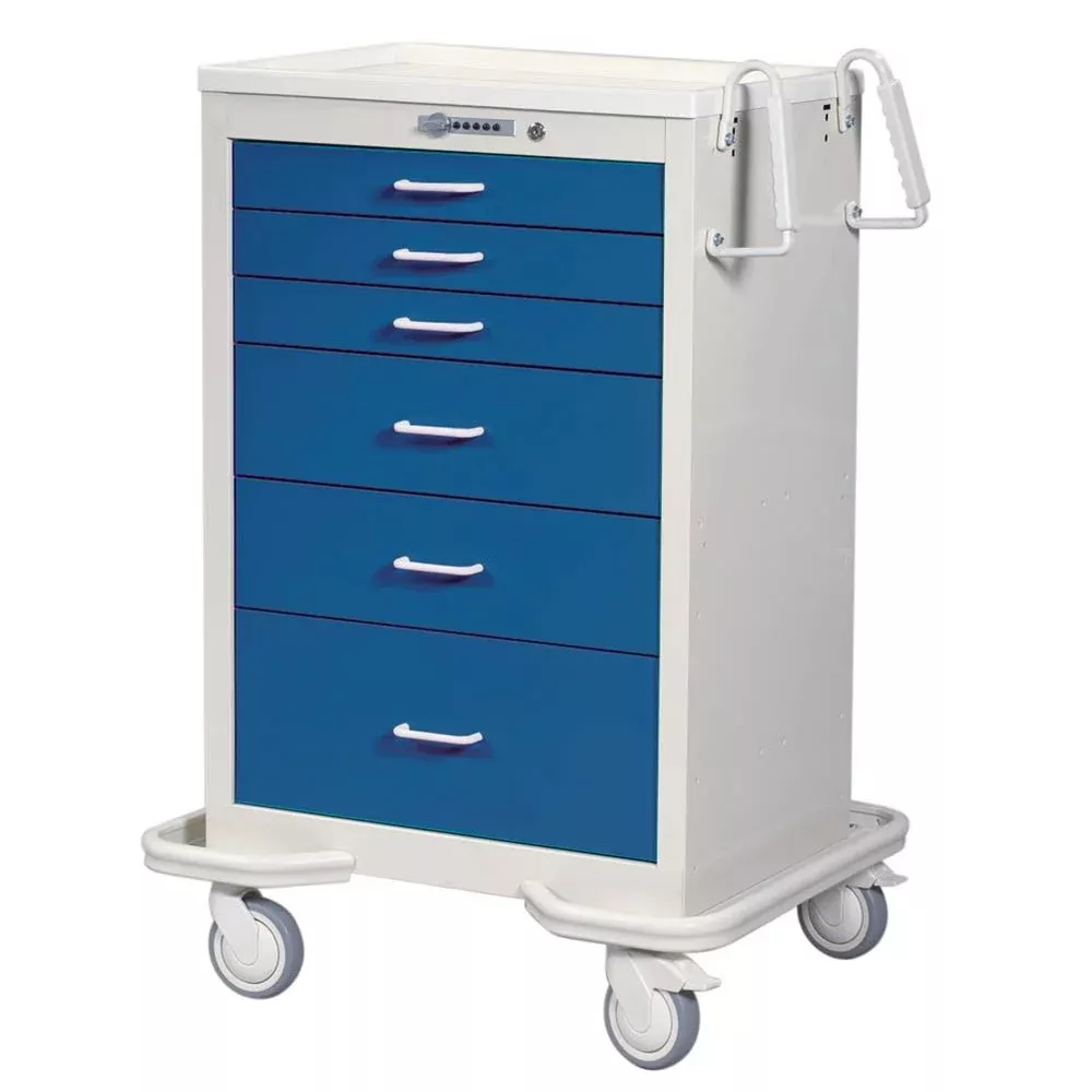 AliMed Quick-Ship 6-Drawer Anesthesia Cart 6-Drawer Anesthesia Cart, Quick Ship - 938093