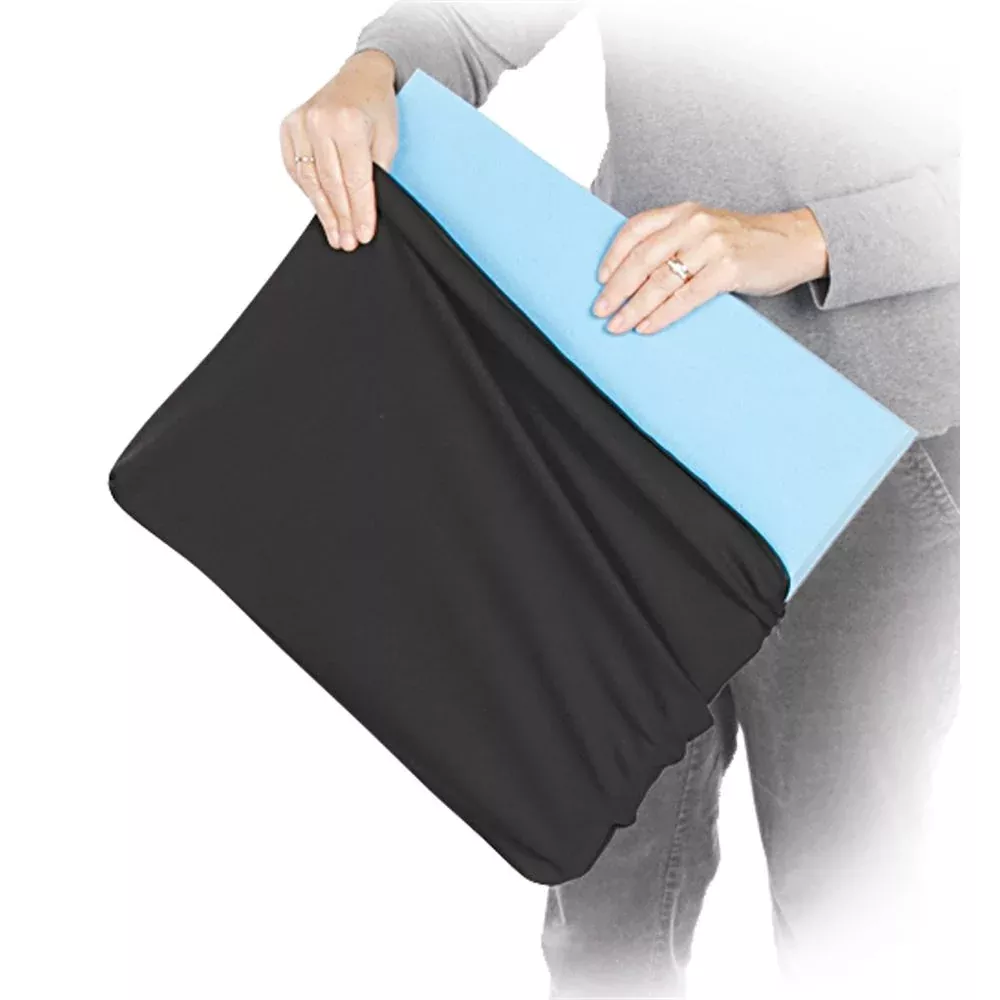 AliMed Replacement Cushion Covers Replacement Cushion Cover, Waterproof, Black Naugahyde, 16"W x 18"D x 4"H - 165W/NA/NA/16184I